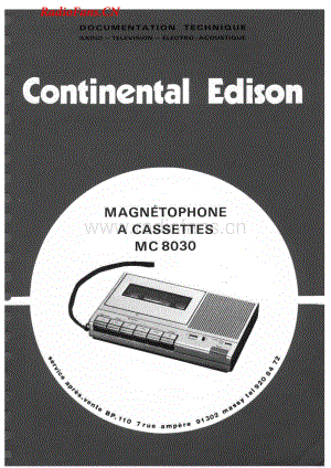 Continental-MC8030-tape-sm维修电路图 手册.pdf