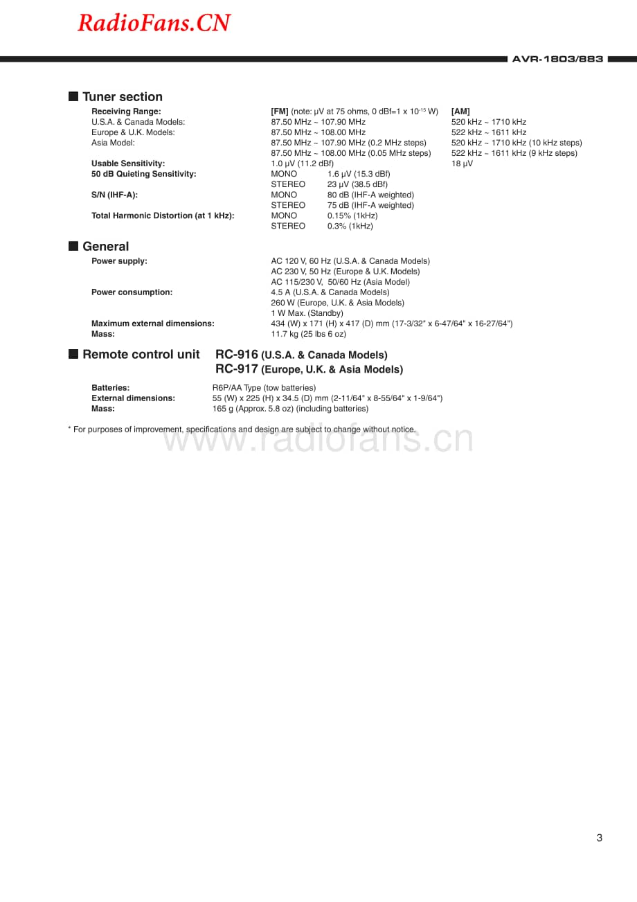 Denon-AVR1803-avr-sm维修电路图 手册.pdf_第3页