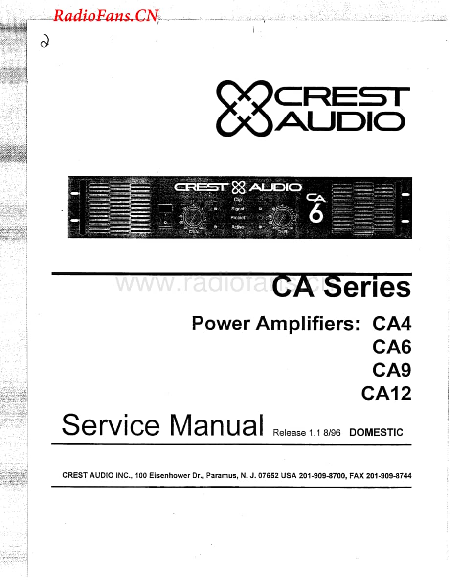 Crest-CA-Series-pwr-sm维修电路图 手册.pdf_第1页