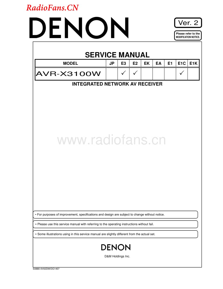 Denon-AVRX3100W-avr-sm2维修电路图 手册.pdf_第1页