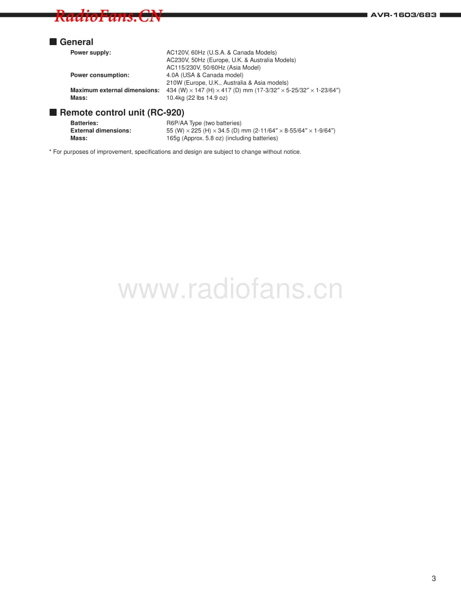 Denon-AVR683-avr-sm维修电路图 手册.pdf_第3页