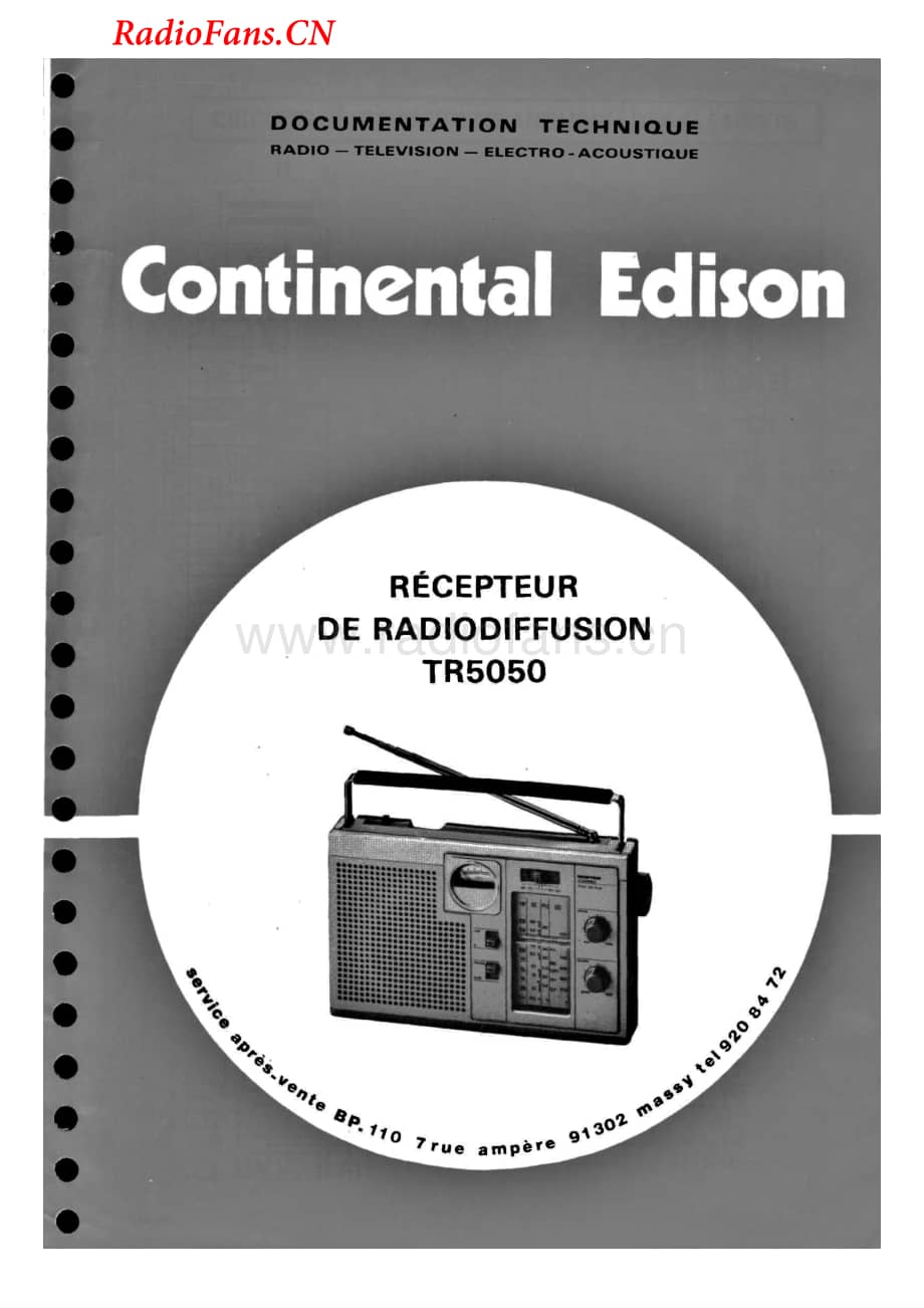 Continental-TR5050-rec-sch维修电路图 手册.pdf_第1页
