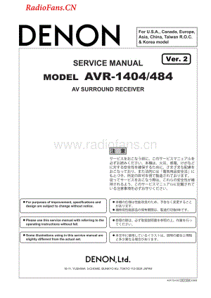 Denon-AVR484-avr-sm维修电路图 手册.pdf