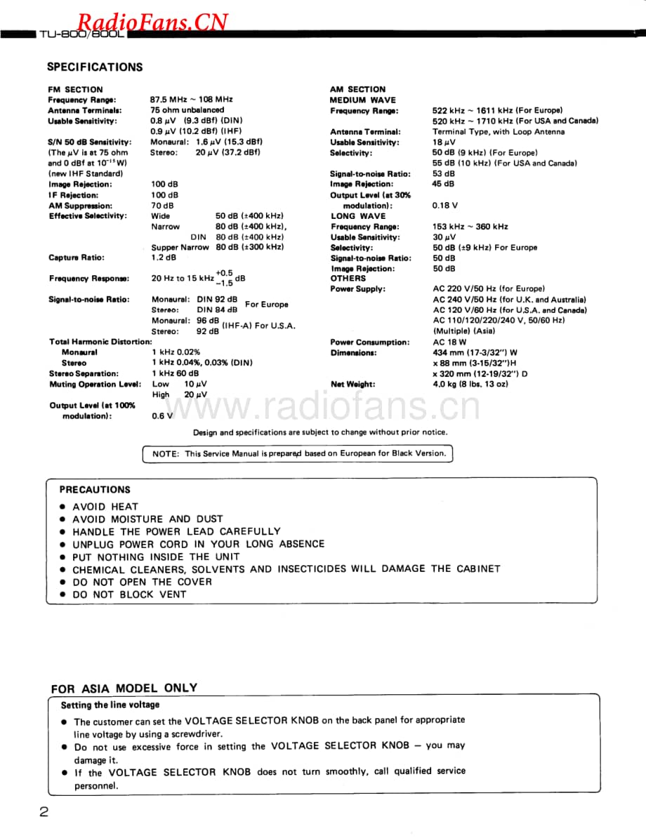 Denon-TU800L-tun-sm维修电路图 手册.pdf_第2页