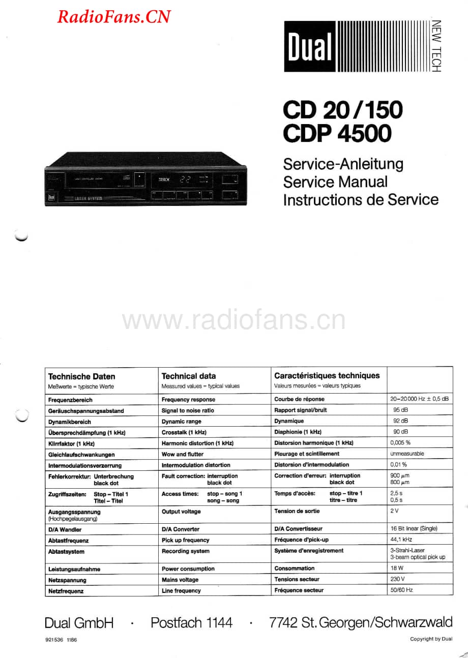 Dual-CD150-cd-sm维修电路图 手册.pdf_第1页