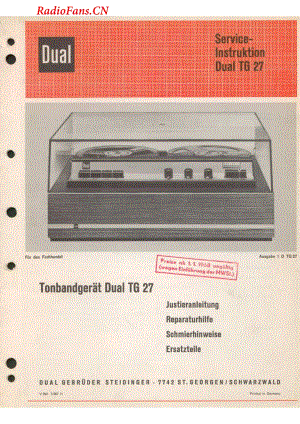 Dual-TG27-tape-sm1维修电路图 手册.pdf