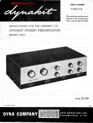Dynaco-DynakitPAS2-pre-sch维修电路图 手册.pdf