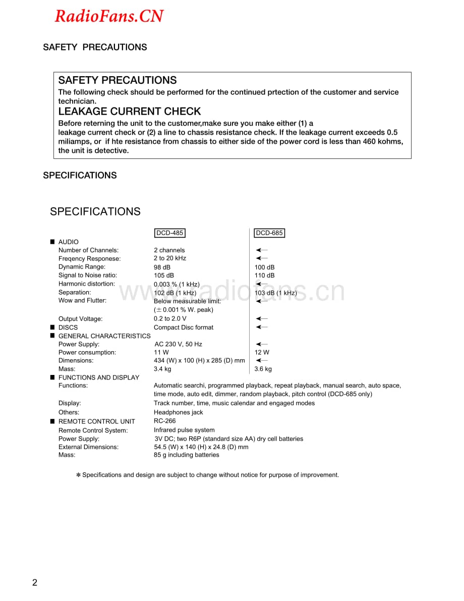 Denon-DCD685-cd-sm维修电路图 手册.pdf_第2页