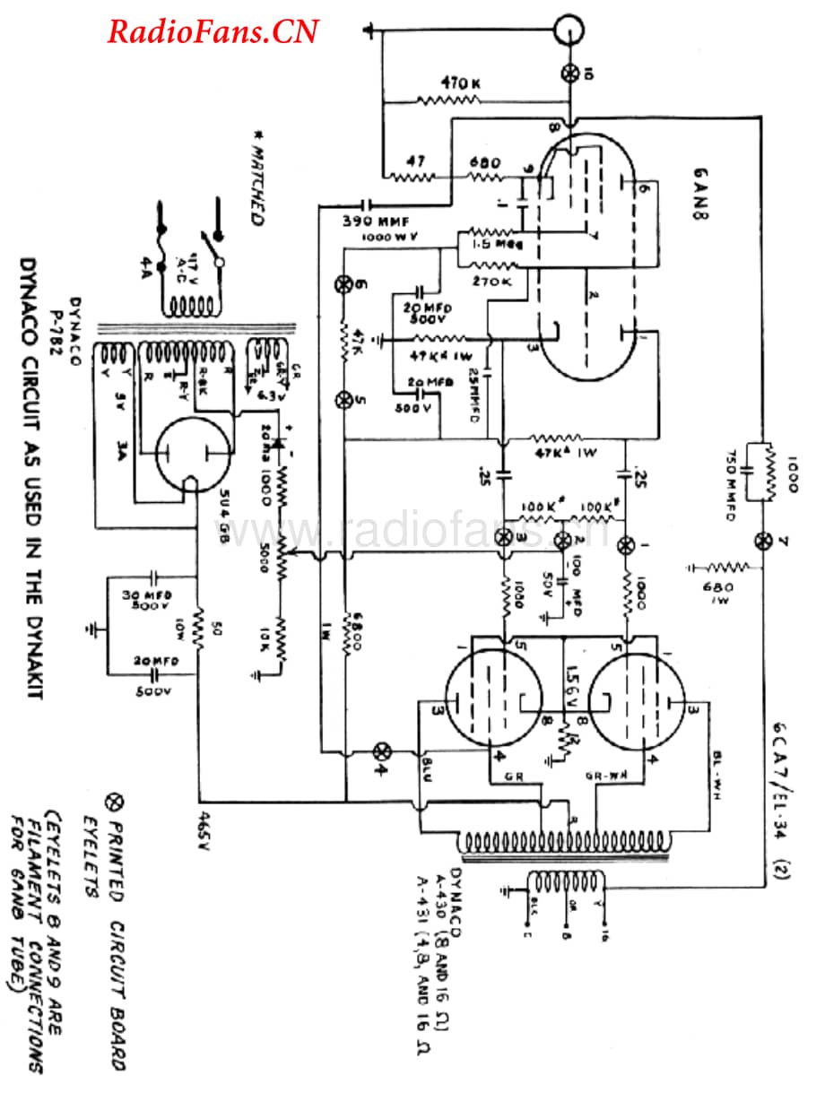 Dynaco-MarkII-pwr-sch维修电路图 手册.pdf_第1页