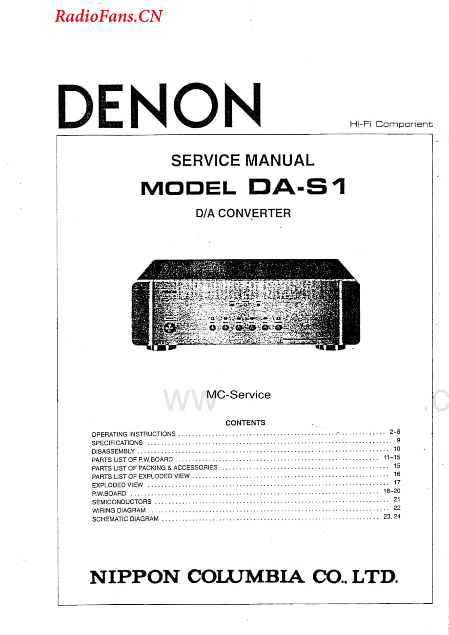 Denon-DAS1-dac-sm维修电路图 手册.pdf_第1页