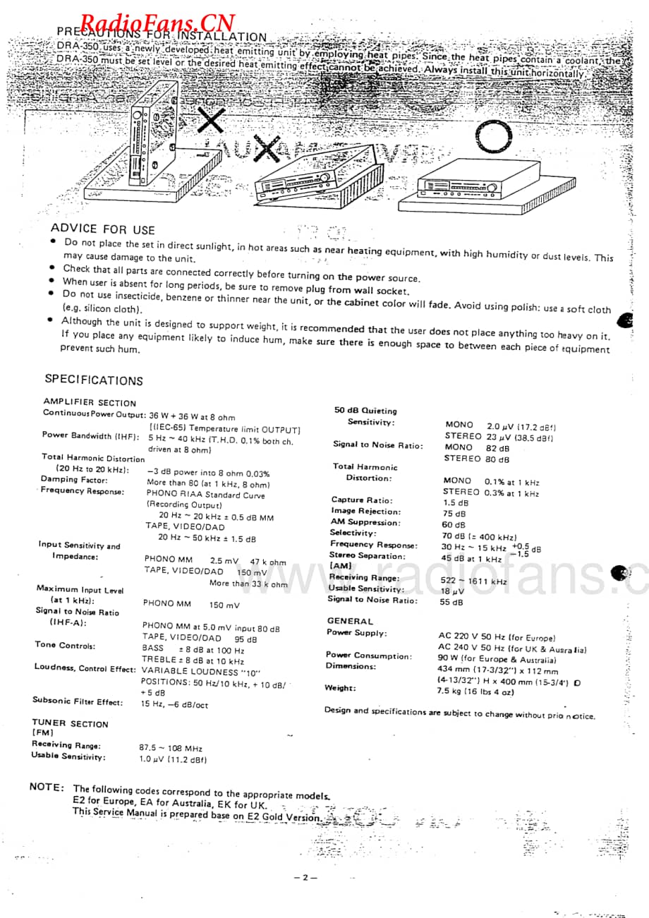 Denon-DRA350-rec-sm维修电路图 手册.pdf_第2页