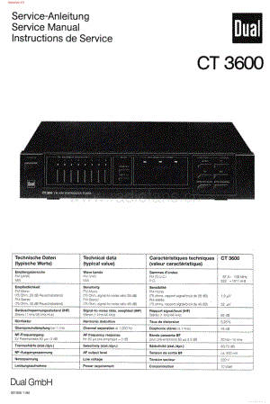 Dual-CT3600-tun-sm维修电路图 手册.pdf
