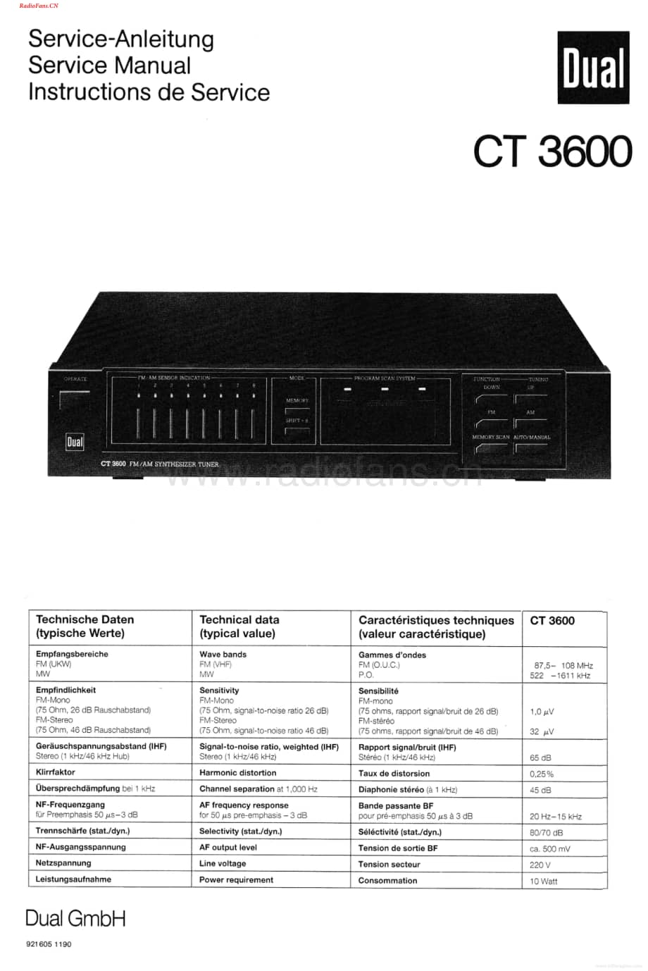 Dual-CT3600-tun-sm维修电路图 手册.pdf_第1页