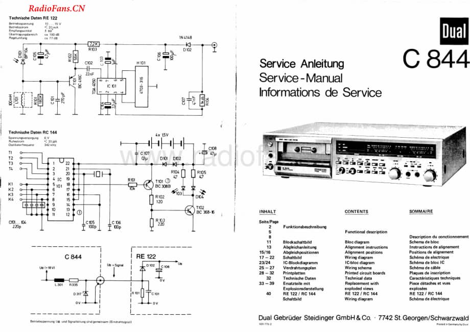 Dual-C844-tape-sm维修电路图 手册.pdf_第1页