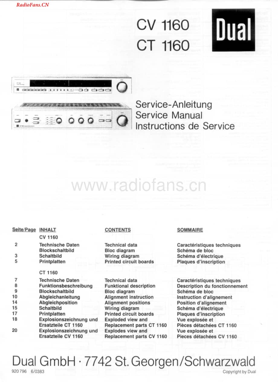 Dual-CT1160-tun-sm维修电路图 手册.pdf_第1页