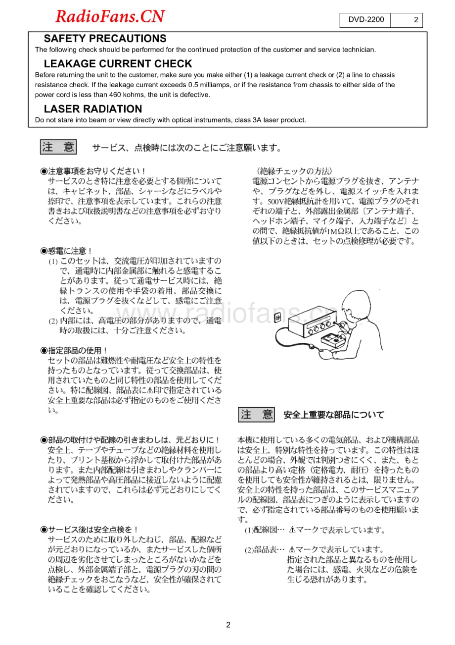 Denon-DVD2200-sacd-sm维修电路图 手册.pdf_第2页