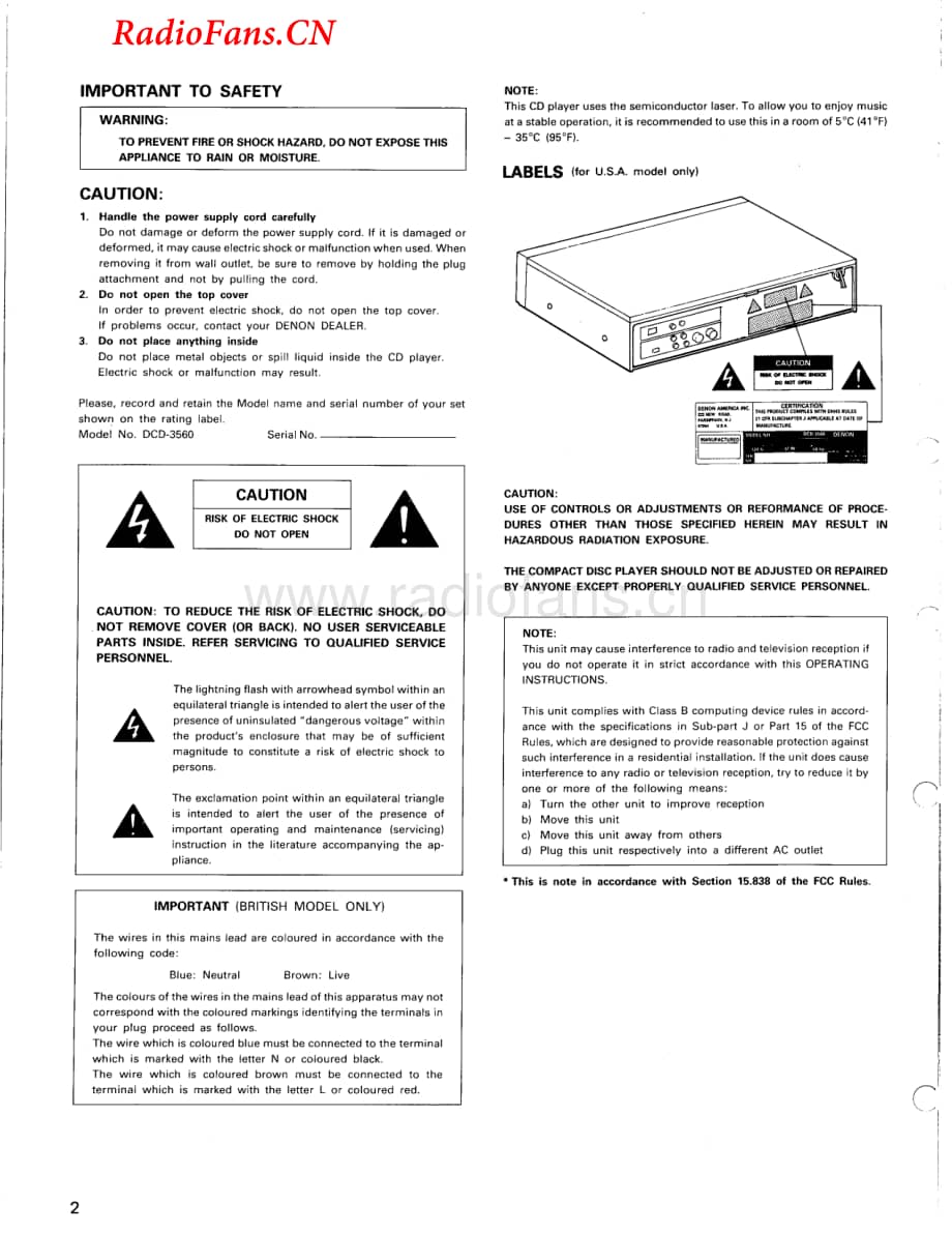 Denon-DCD3560-cd-sm维修电路图 手册.pdf_第2页