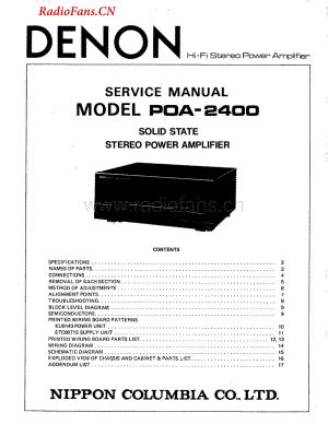 Denon-POA2400-pwr-sm维修电路图 手册.pdf