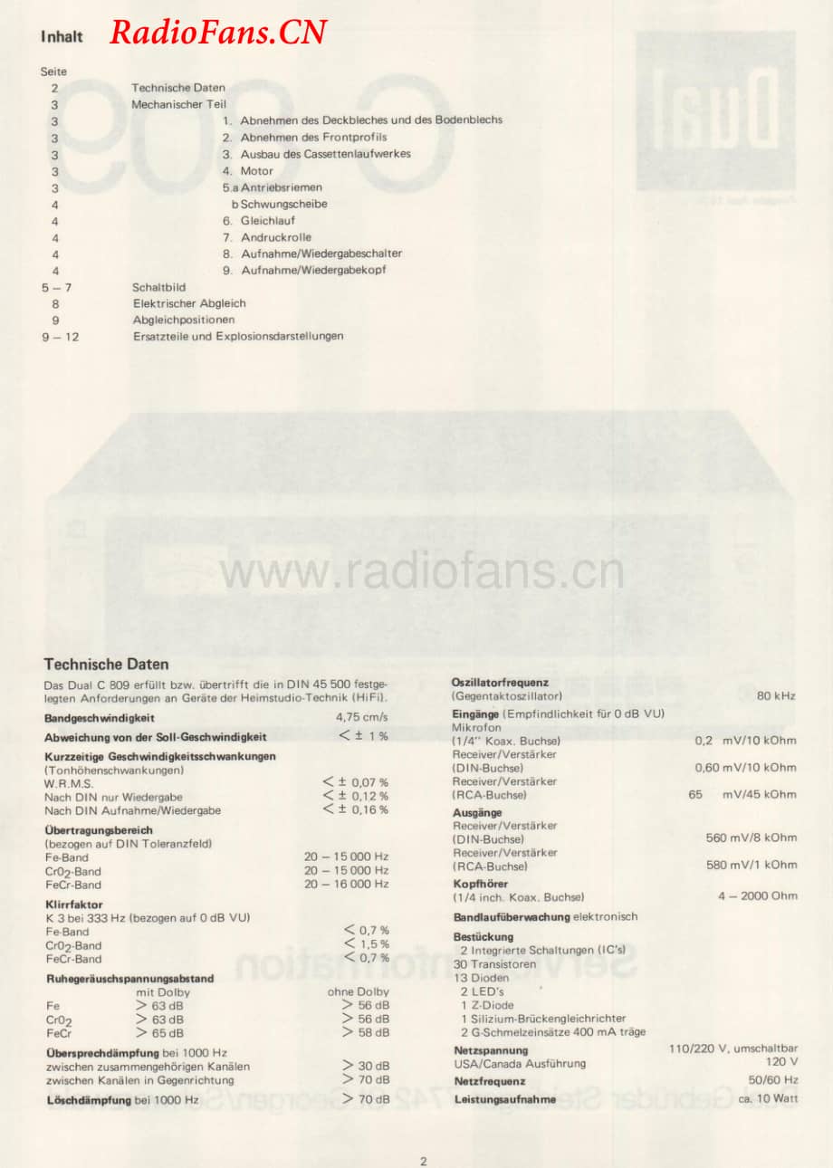 Dual-C809-tape-sm维修电路图 手册.pdf_第2页