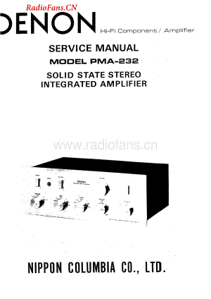 Denon-PMA232-int-sm维修电路图 手册.pdf