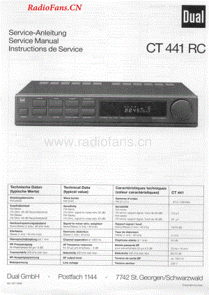 Dual-CT441RC-tun-sm维修电路图 手册.pdf