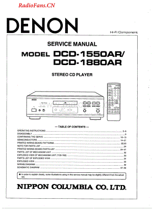 Denon-DCD1880-cd-sm维修电路图 手册.pdf