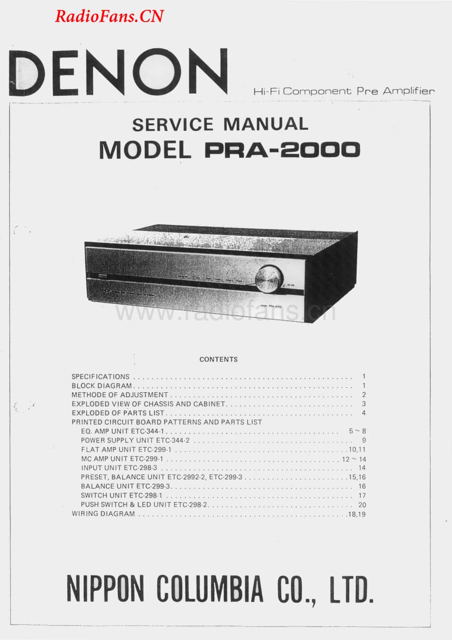 Denon-PRA2000-pre-sm维修电路图 手册.pdf_第1页