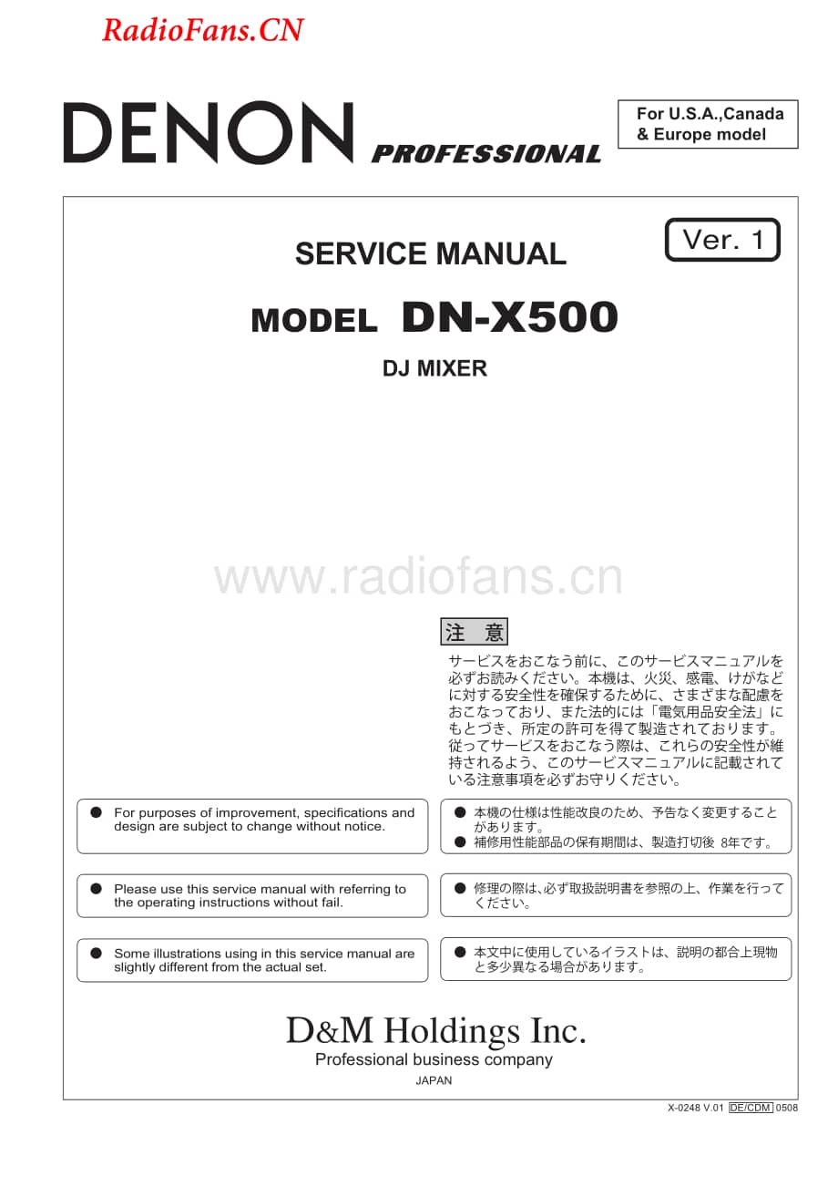 Denon-DNX500-mix-sm维修电路图 手册.pdf_第1页