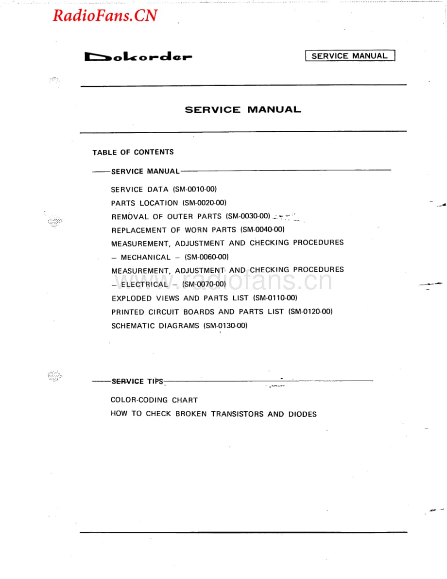 Dokorder-1120-tape-sm维修电路图 手册.pdf_第2页