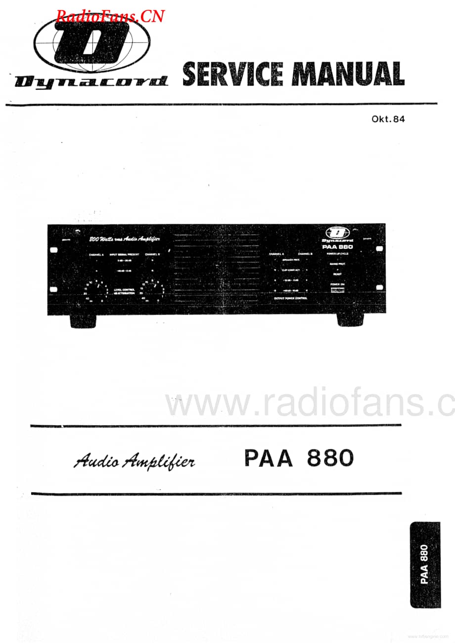 Dynacord-PAA880_pwr-sm维修电路图 手册.pdf_第1页