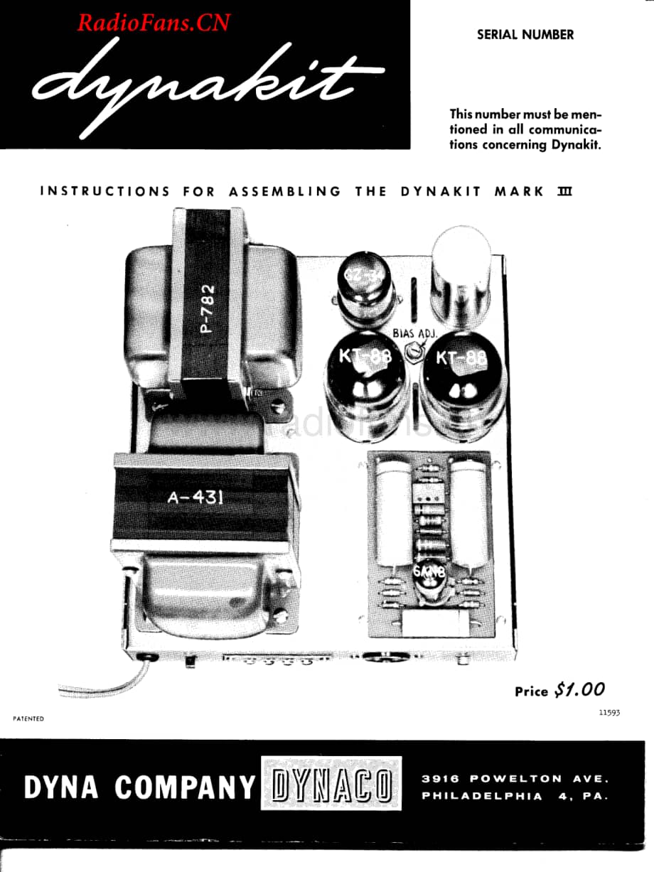 Dynaco-DynakitMK3-pwr-sm维修电路图 手册.pdf_第1页