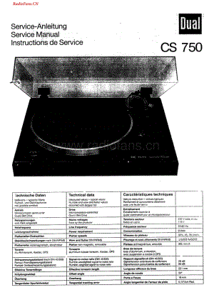 Dual-CS750-tt-sm维修电路图 手册.pdf