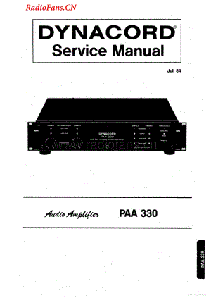 Dynacord-PAA330-pwr-sm维修电路图 手册.pdf