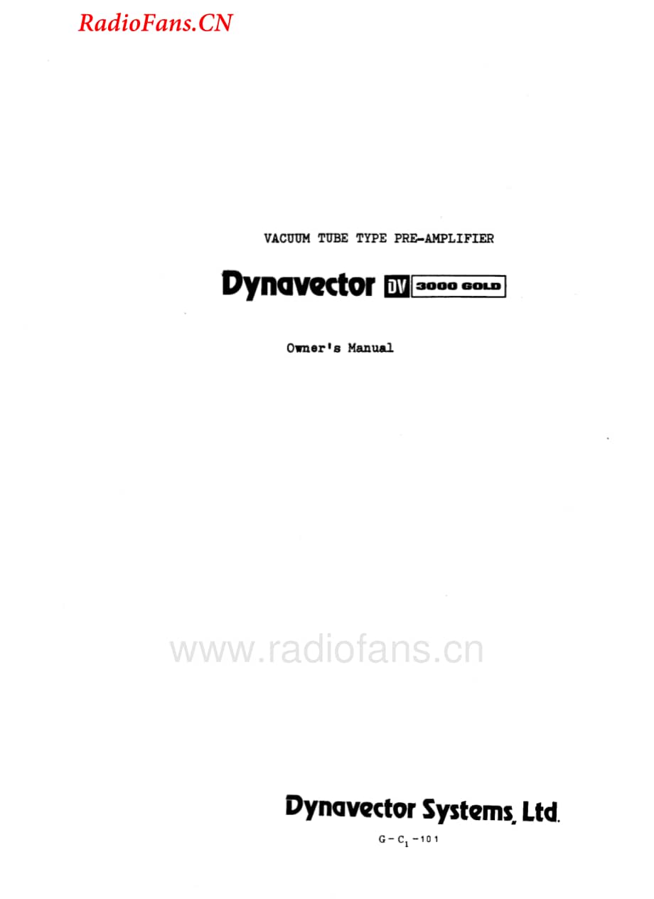 Dynavector-DV3000Gold-pre-sm维修电路图 手册.pdf_第1页