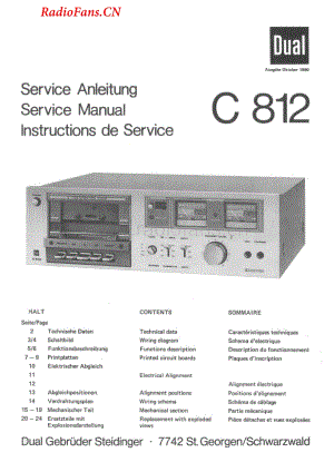 Dual-C812-tape-sm维修电路图 手册.pdf