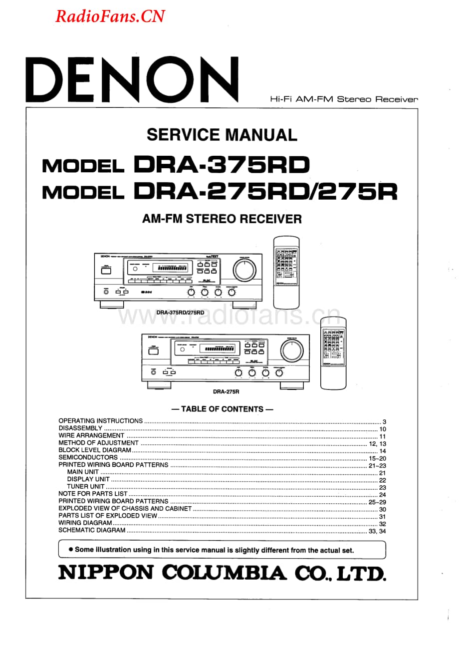 Denon-DRA275RD-rec-sm维修电路图 手册.pdf_第1页