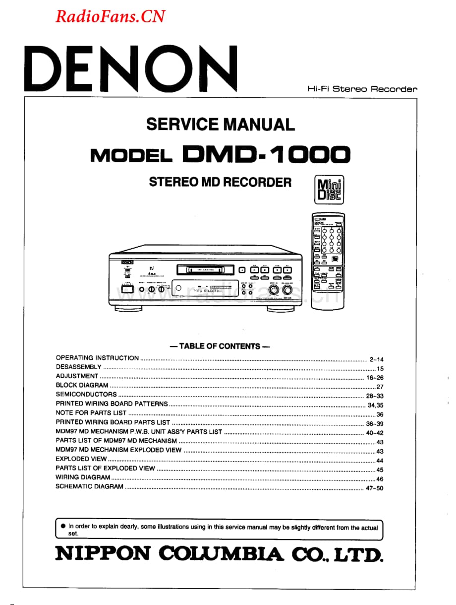 Denon-DMD1000-dat-sm维修电路图 手册.pdf_第1页