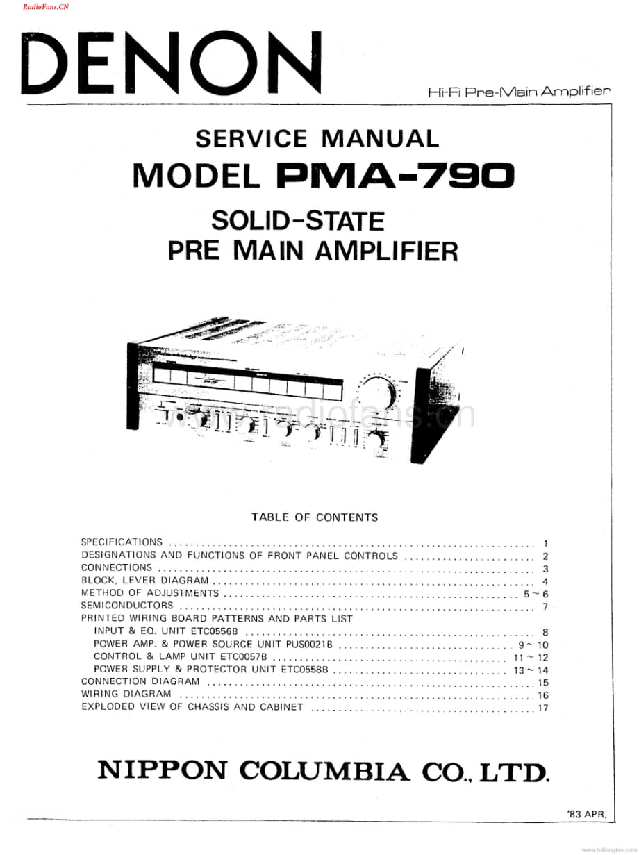 Denon-PMA790-int-sm维修电路图 手册.pdf_第1页