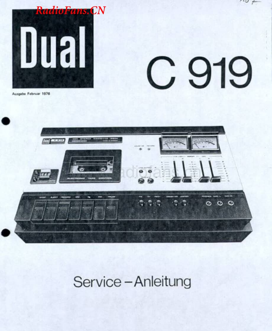 Dual-C919-tape-sm维修电路图 手册.pdf_第1页