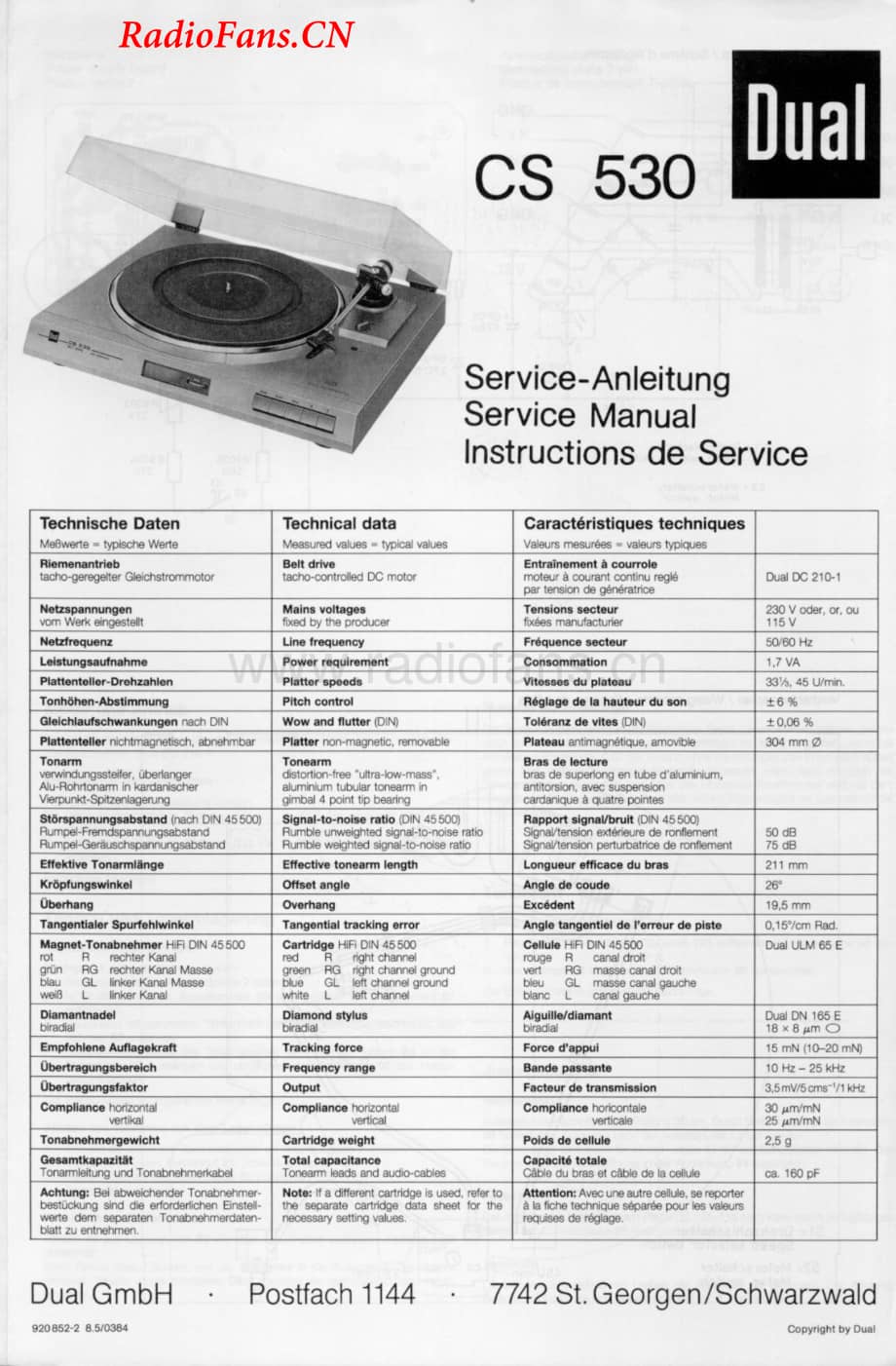 Dual-CS530-tt-sm维修电路图 手册.pdf_第1页