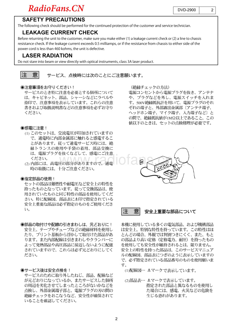 Denon-DVD2900-sacd-sm维修电路图 手册.pdf_第2页