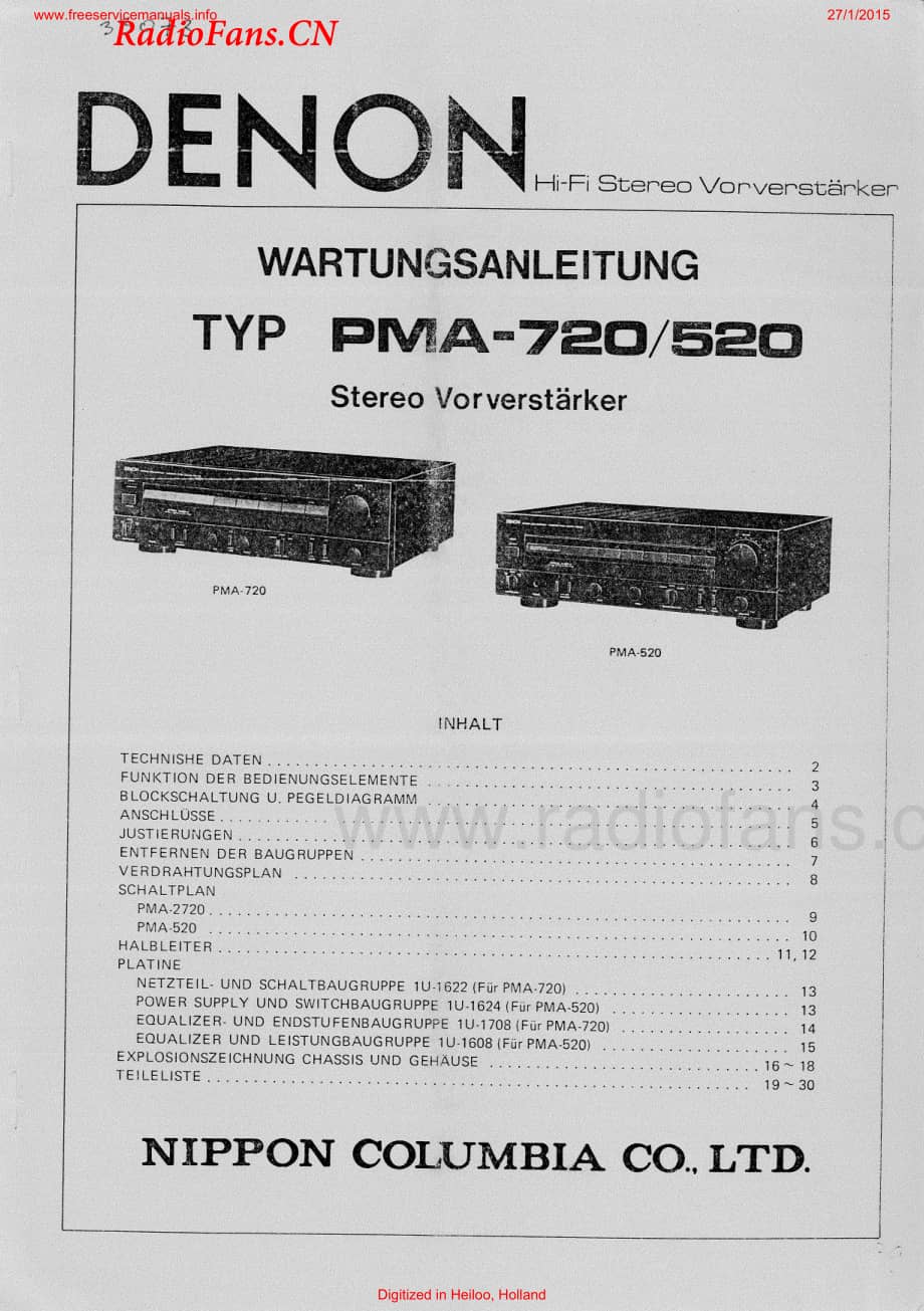 Denon-PMA720-int-sm维修电路图 手册.pdf_第1页