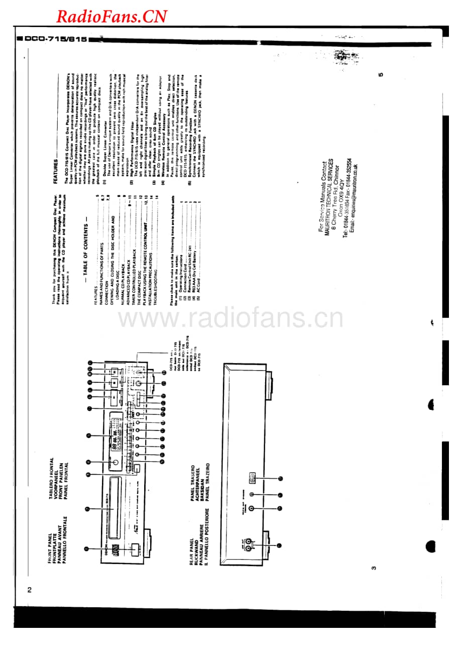 Denon-DCD615-cd-sm维修电路图 手册.pdf_第2页