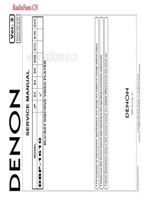 Denon-DBP1610-dvd-sm维修电路图 手册.pdf