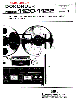 Dokorder-1122-tape-sm1维修电路图 手册.pdf