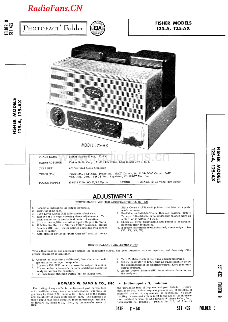 Fisher-125A-pwr-sm(1)维修电路图 手册.pdf_第1页