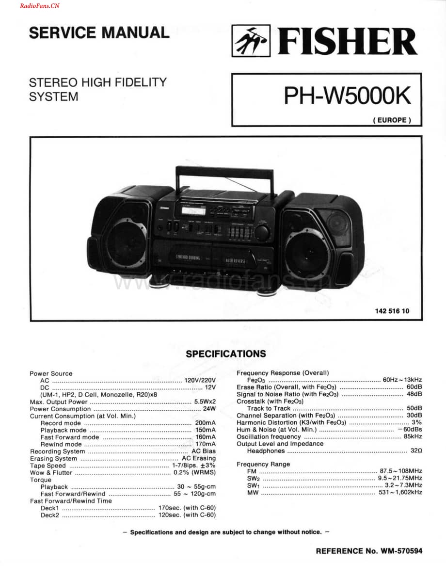 Fisher-PHW5000K-mc-sch维修电路图 手册.pdf_第1页