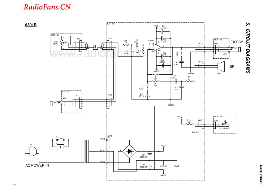 Fostex-6301B-pwr-sch维修电路图 手册.pdf_第1页