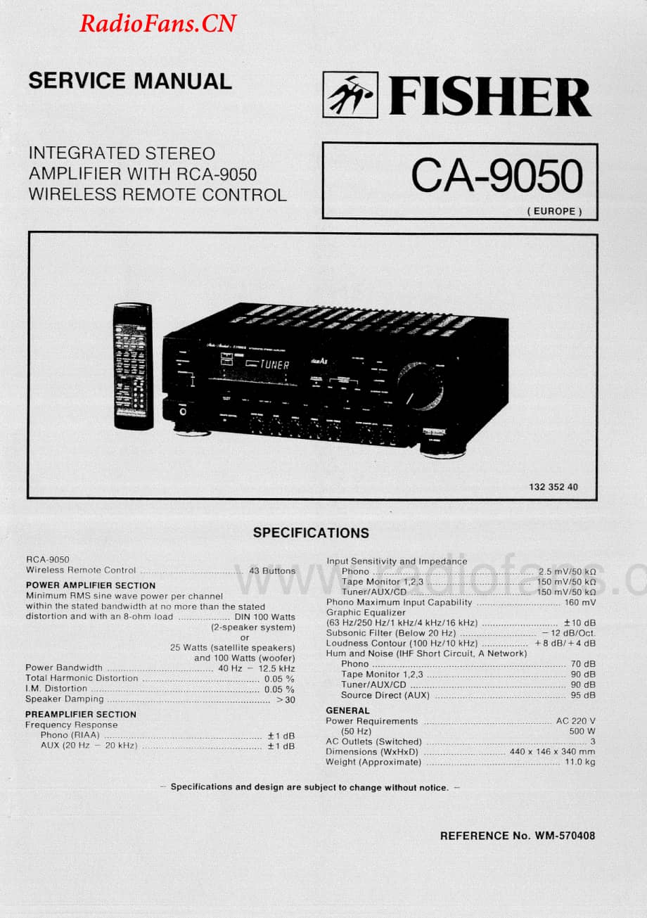 Fisher-CA9050-int-sm维修电路图 手册.pdf_第1页