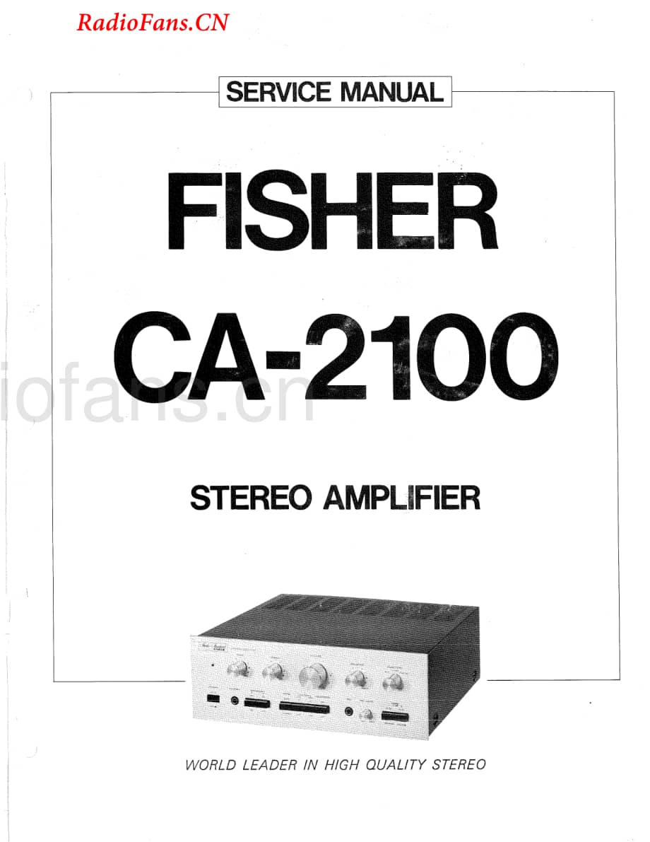 Fisher-CA2100-int-sm维修电路图 手册.pdf_第1页